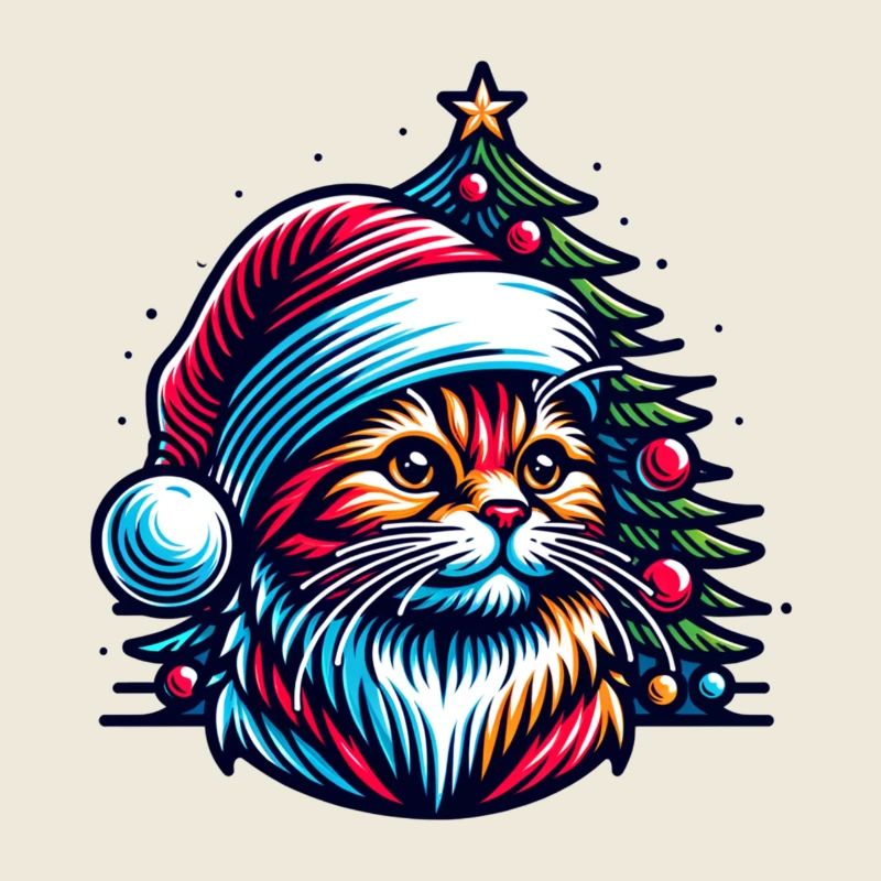 Chat mignon Noël