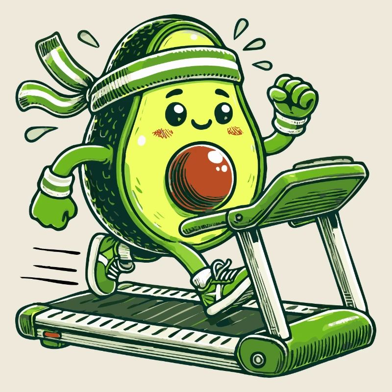 Eine sportliche Avocado