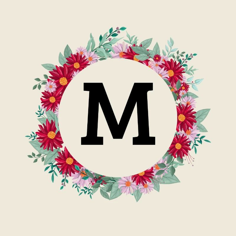 Buchstabe M Blumenkrone