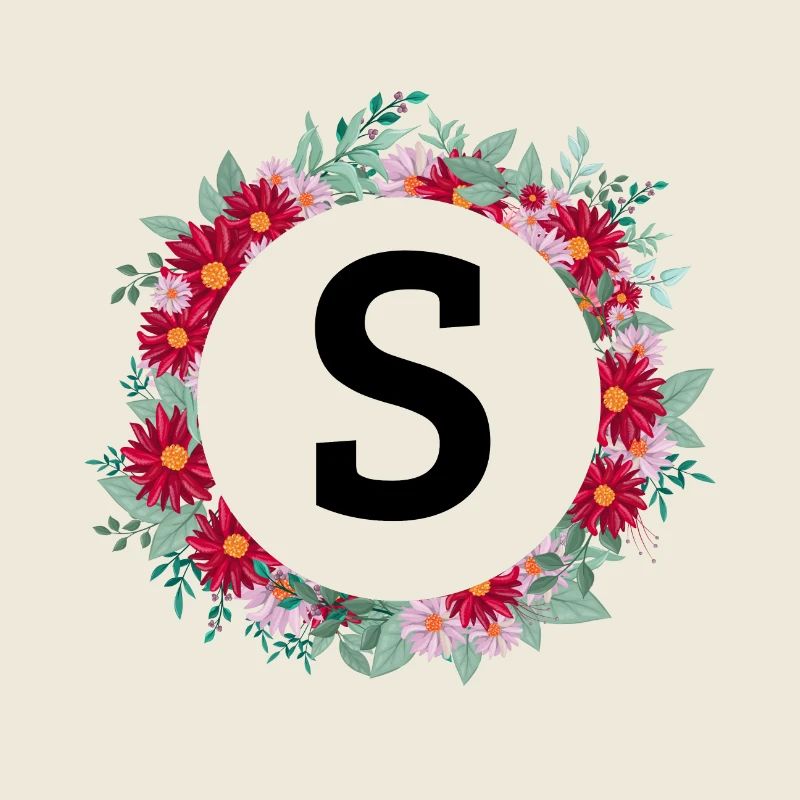 Blumenkrone des Buchstabens