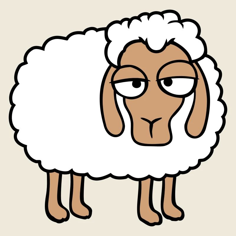 Sheep Tired Bored Look Sheep Lamb Sweet