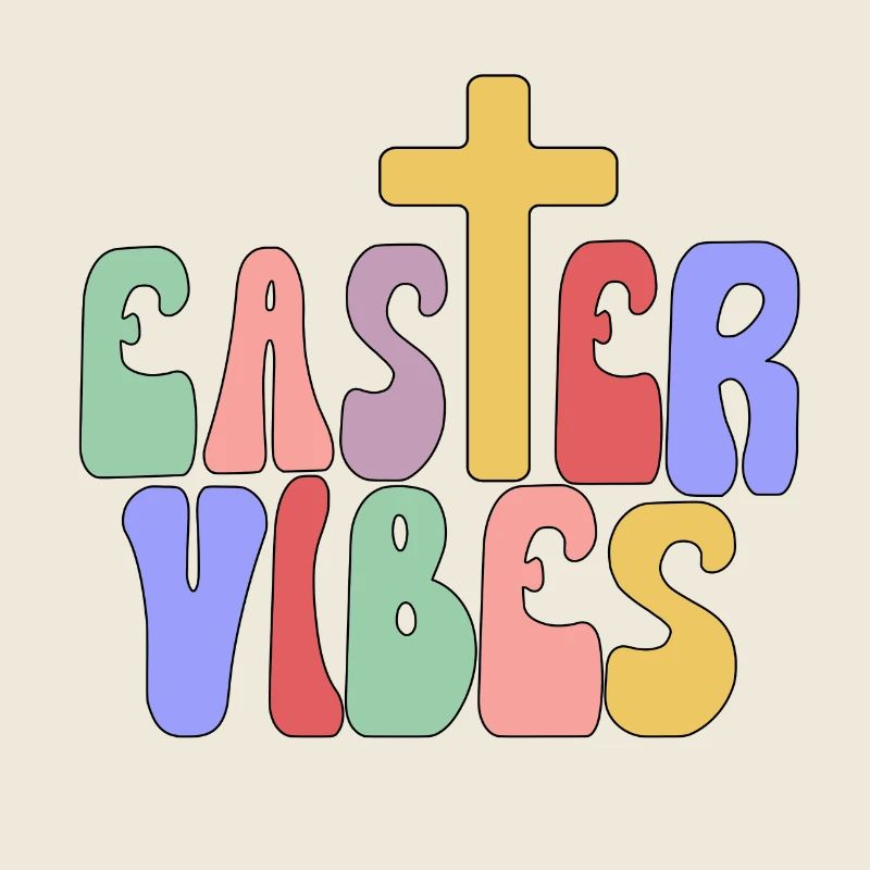 Easter Vibes Cross
