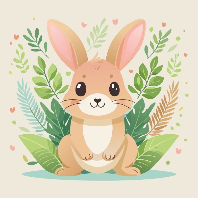 Cute bunny, great joy