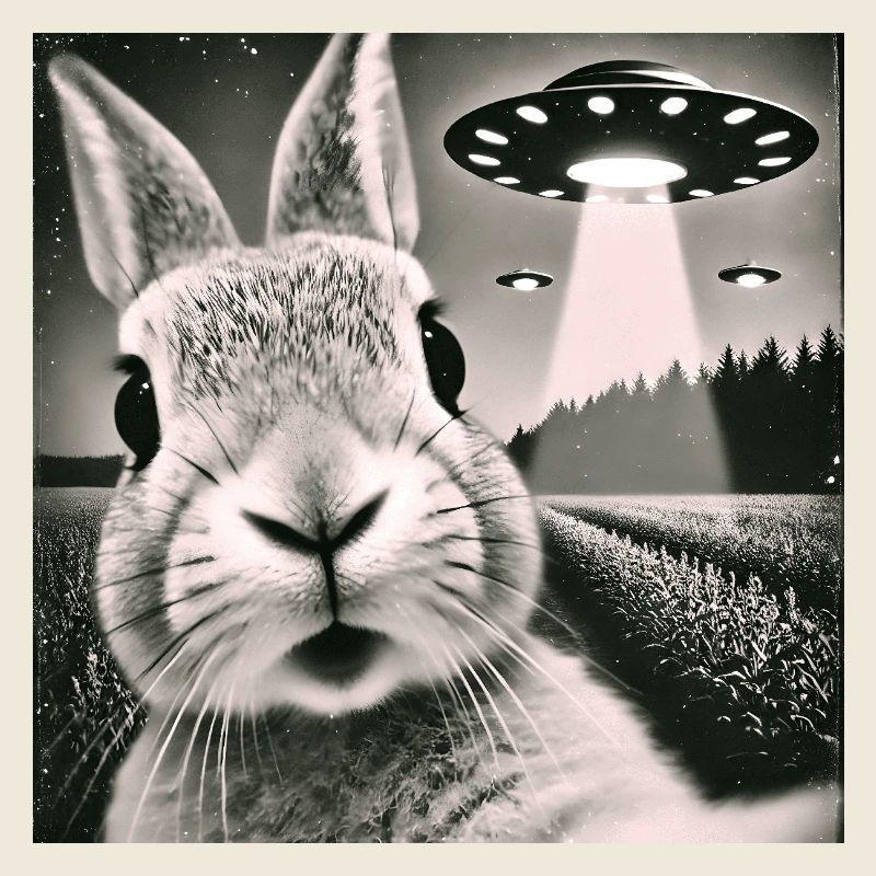 Lusitg Bunny Rabbit UFOs Selfie Alien