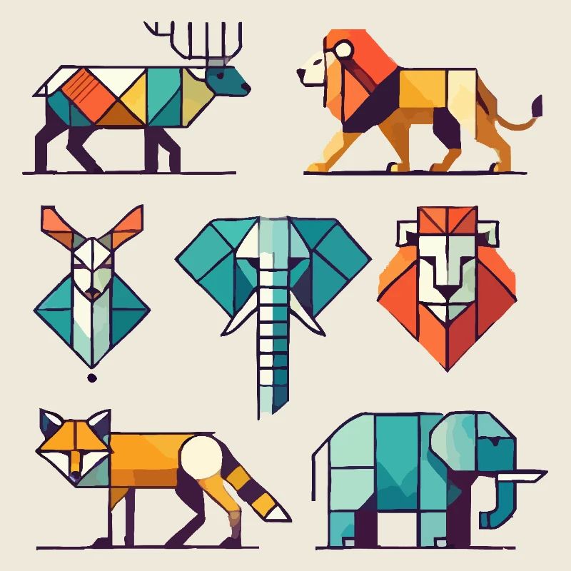 Animaux géométriques
