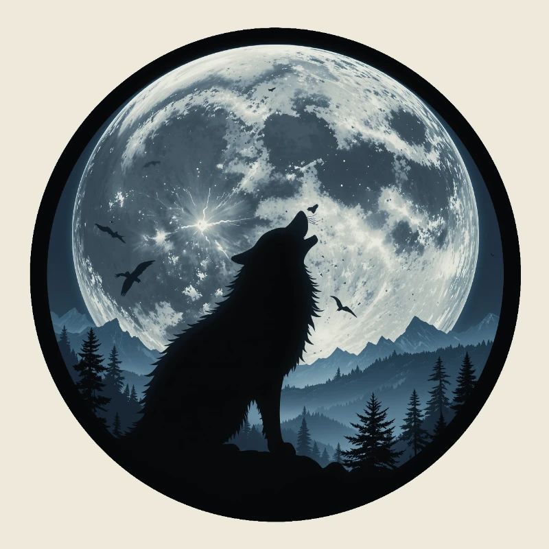 Heulender Wolf 3458647