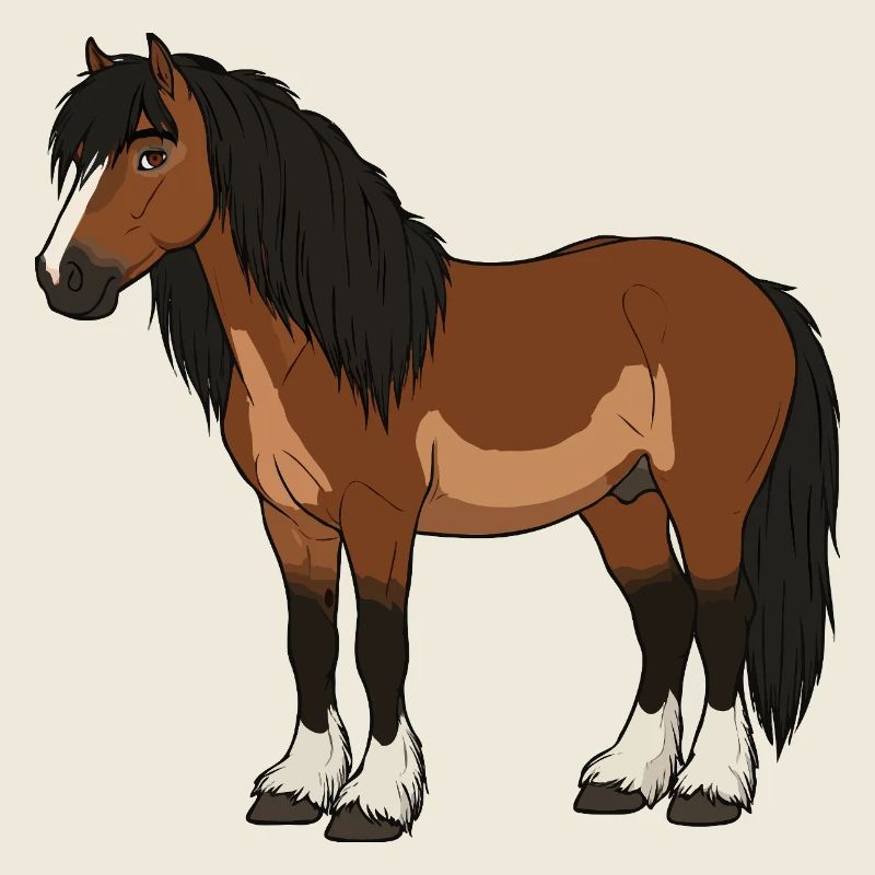 Fell Pferd echt