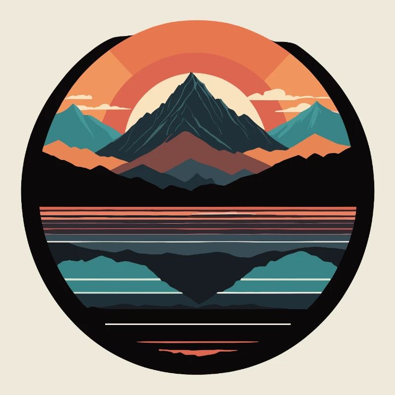 Montagnes, nature, coucher de soleil