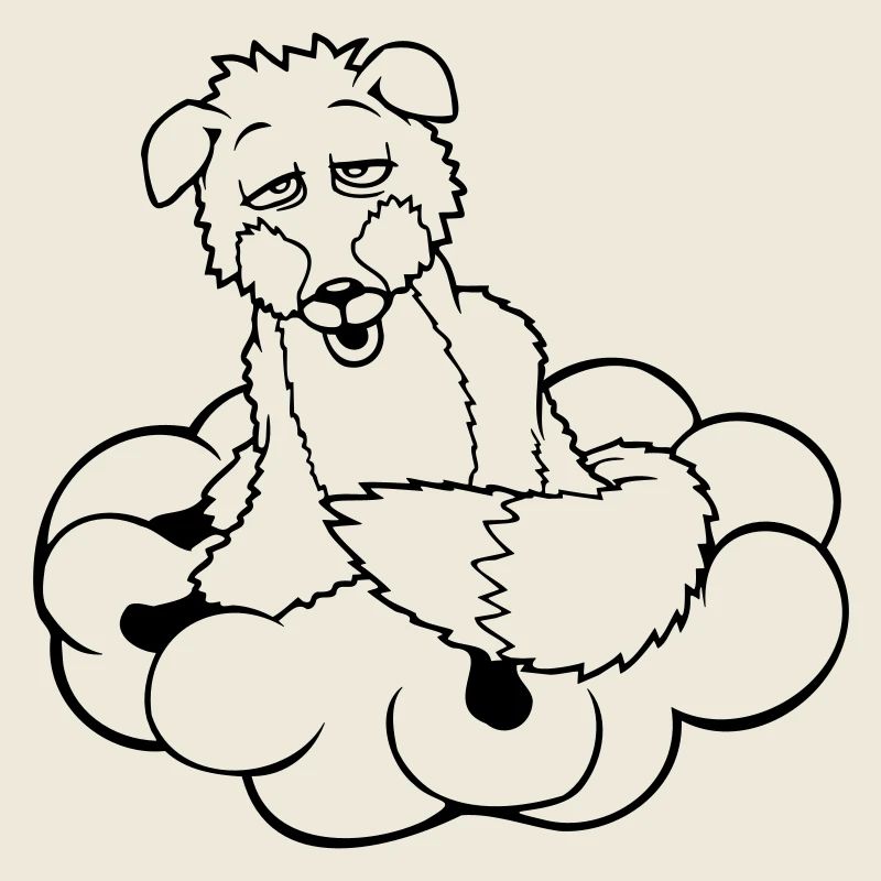 Fox On Cloud Tired Confused Dazed Crazy