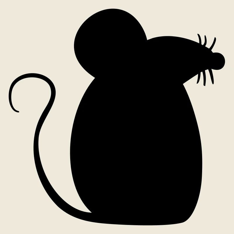 Mouse Mouse Cute Little Rat Rodent Silhouette