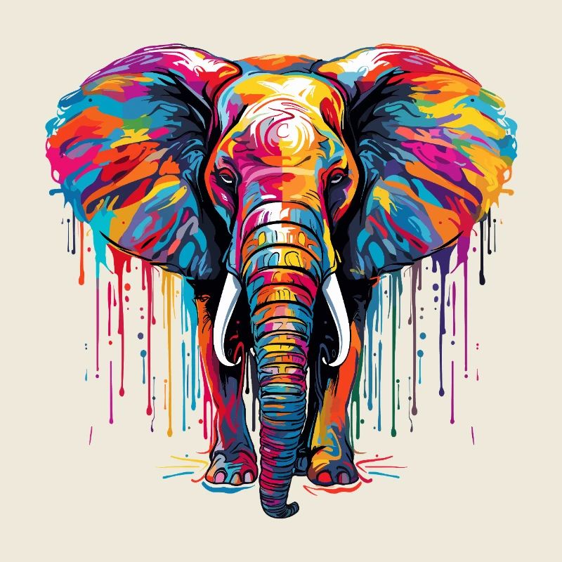 Éléphant coloré