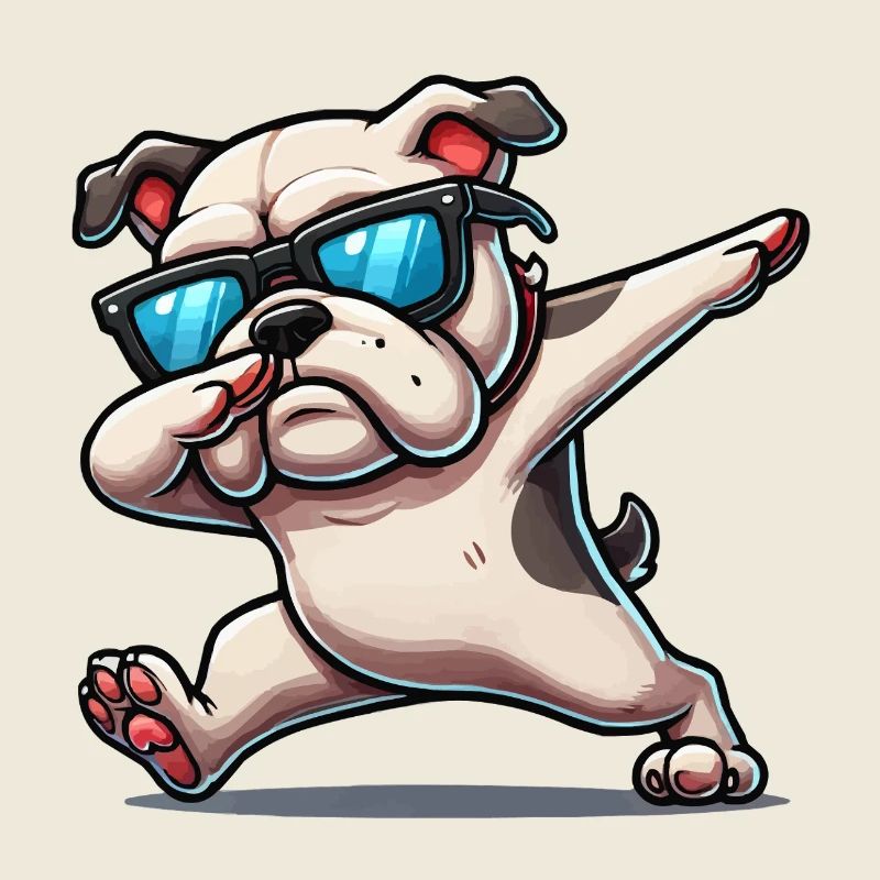 dog dabbing bulldog