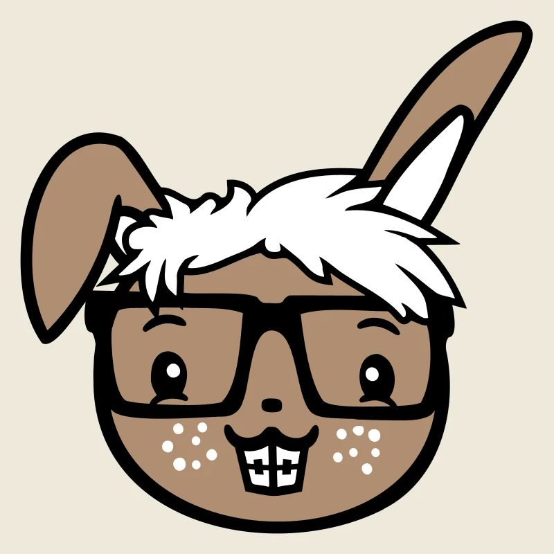 Bunny Nerd Geek Lunettes à monture de corne Smart Freak Intelligent