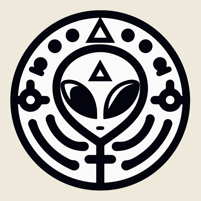 Logo Alien géométrique