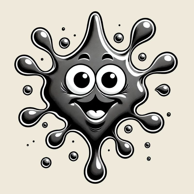 Tache d’encre avec le visage