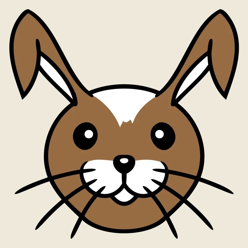 Lapin Drôle Visage Sourire Heureux Amical