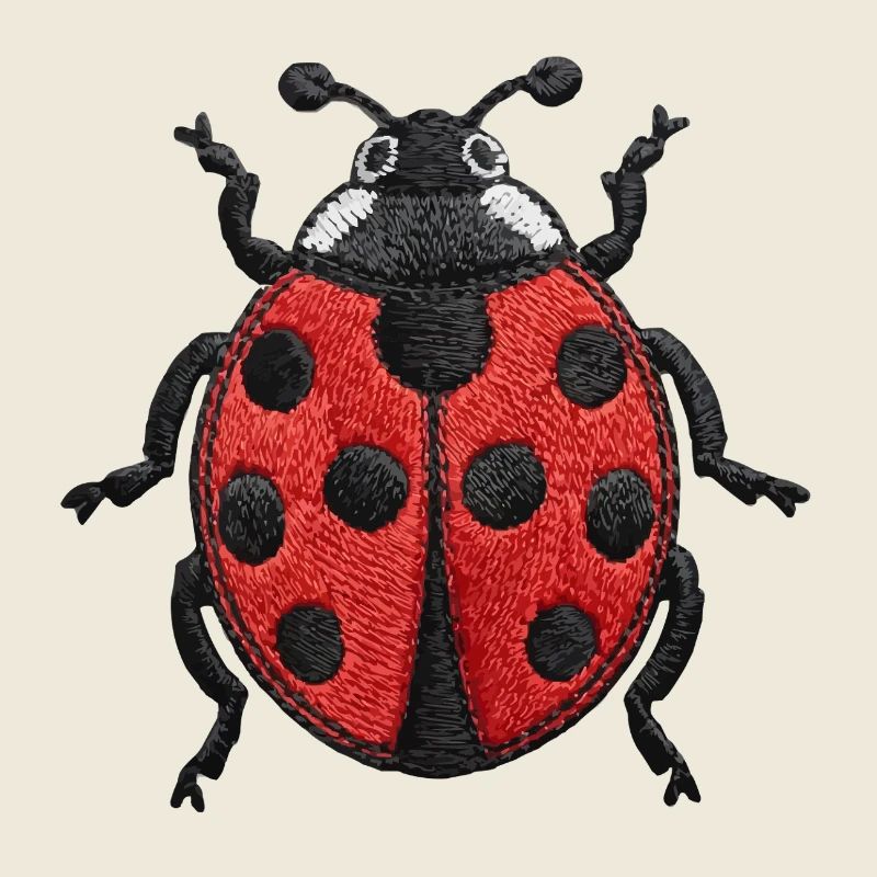 Coccinelle brodée