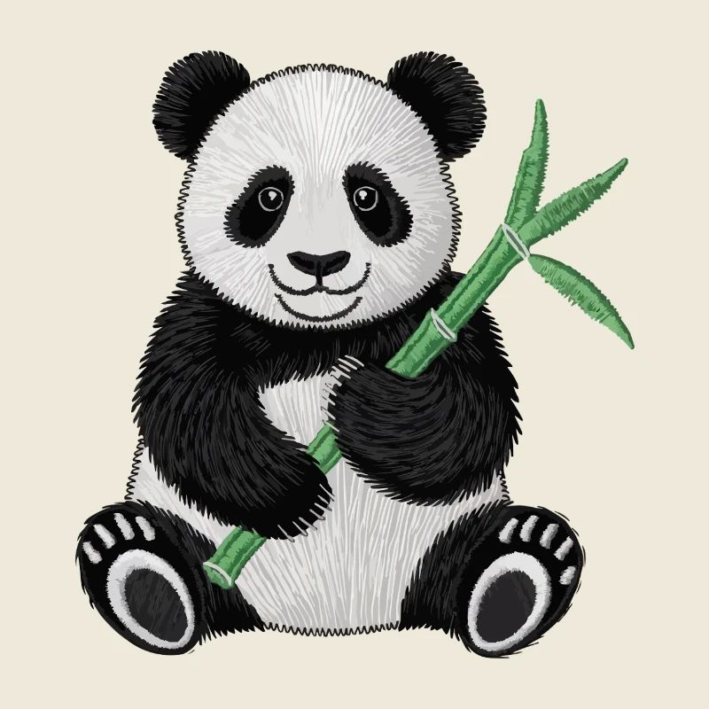 Embroidered Panda