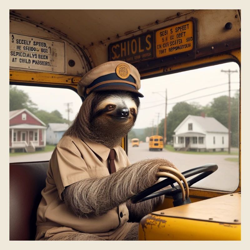 Faultier Schulbus Tramp