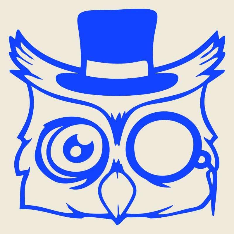 Sir Eule Zylinder Hut Monokel Brille reicher Herr