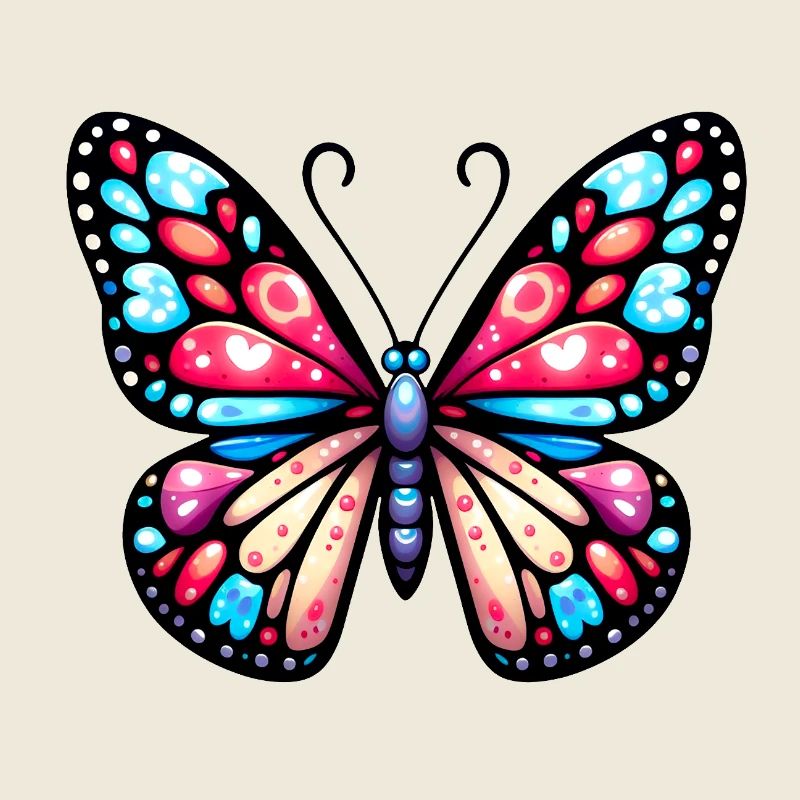 Papillon Multicolore, Symbole De Légèreté