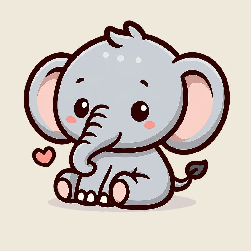 Petit éléphant – Mignon et joueur
