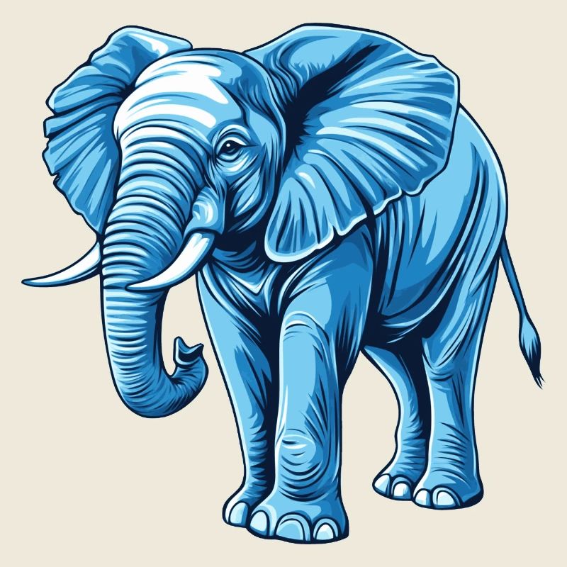 blauer Elefant