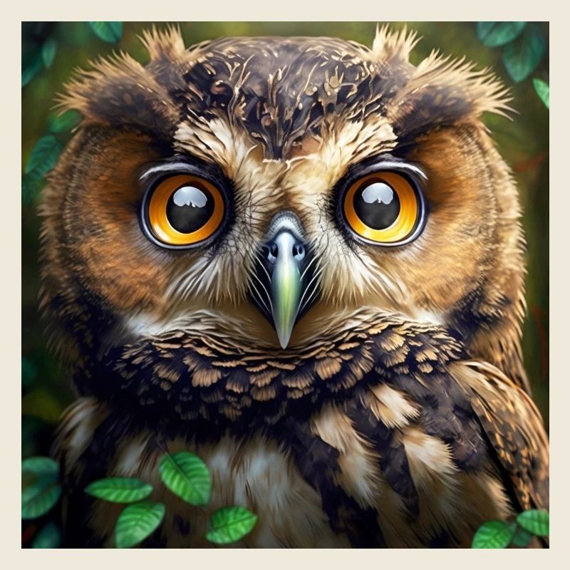 Eule Gesicht Portrait Wald Greifvogel wachsam