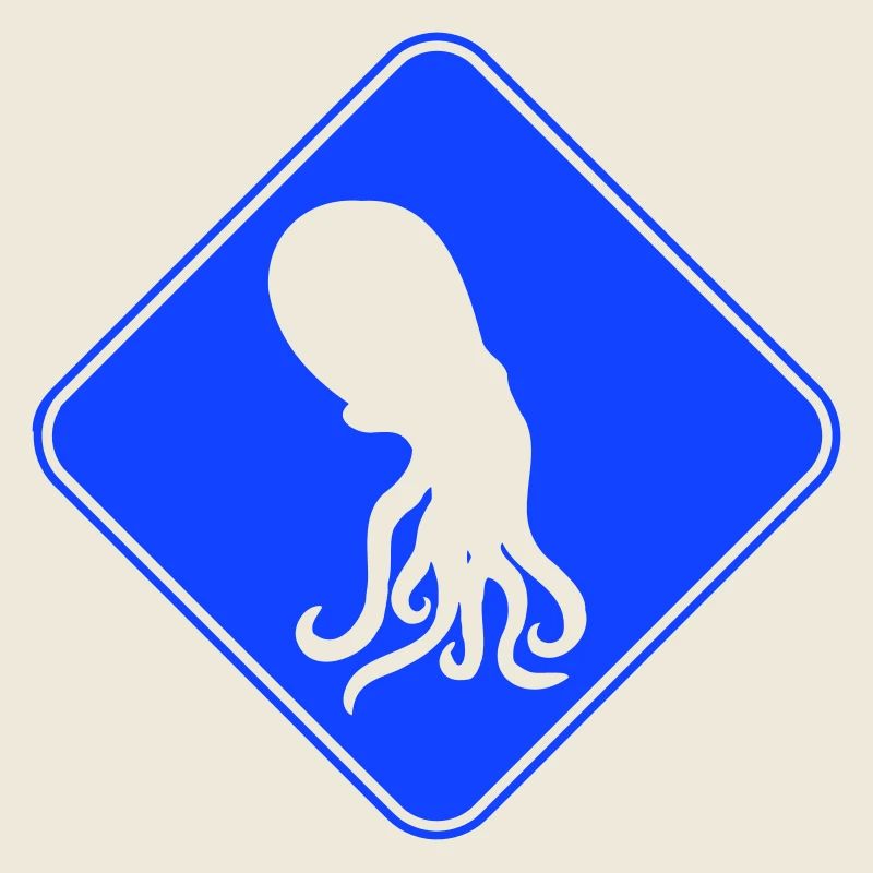 Octopus Danger Sign Caution Warning