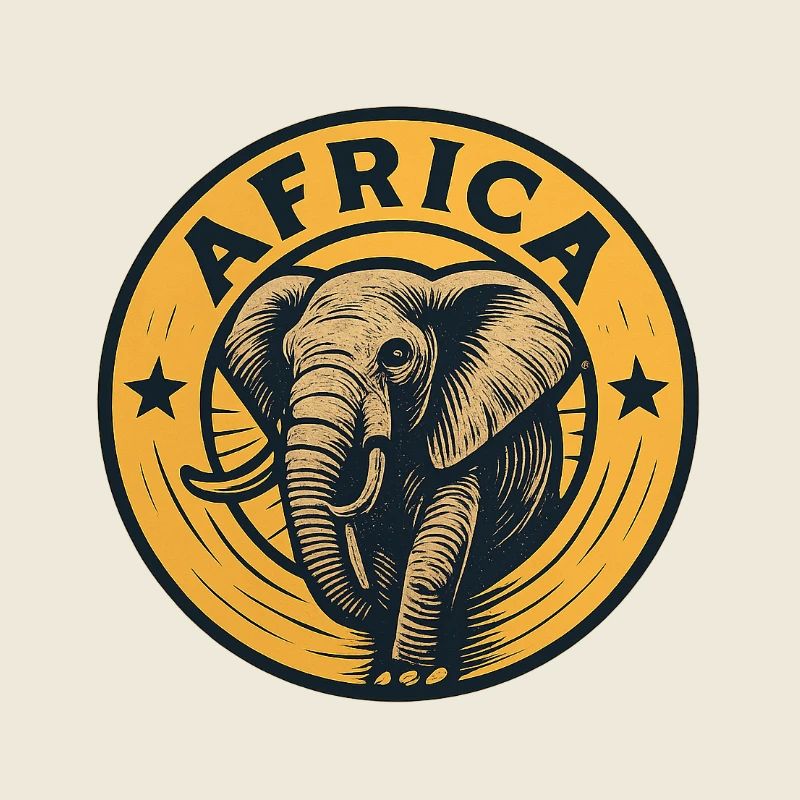 Elephant in a circle Africa