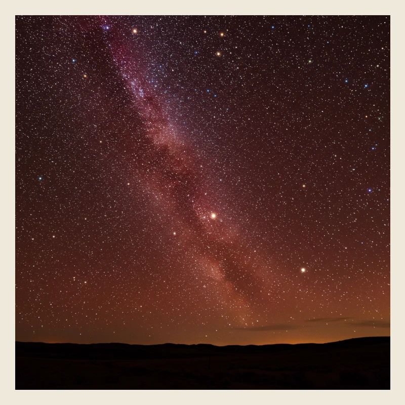 Starry sky comparison image