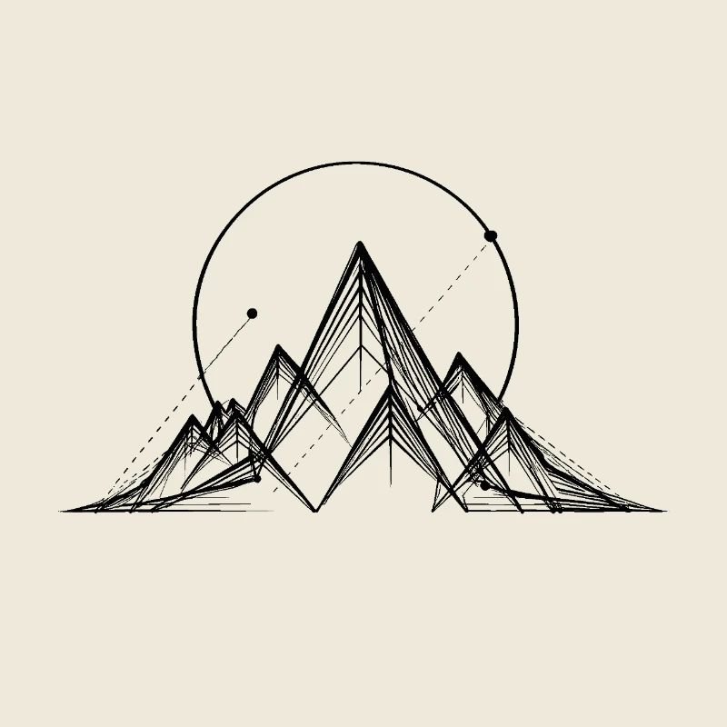 Geometrisches Berg-Logo