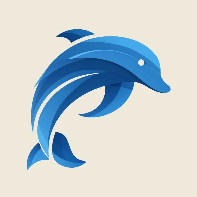 illustration minimaliste de dauphin
