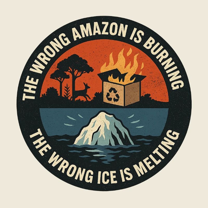 The wrong forest is burning. The wrong iceis melts