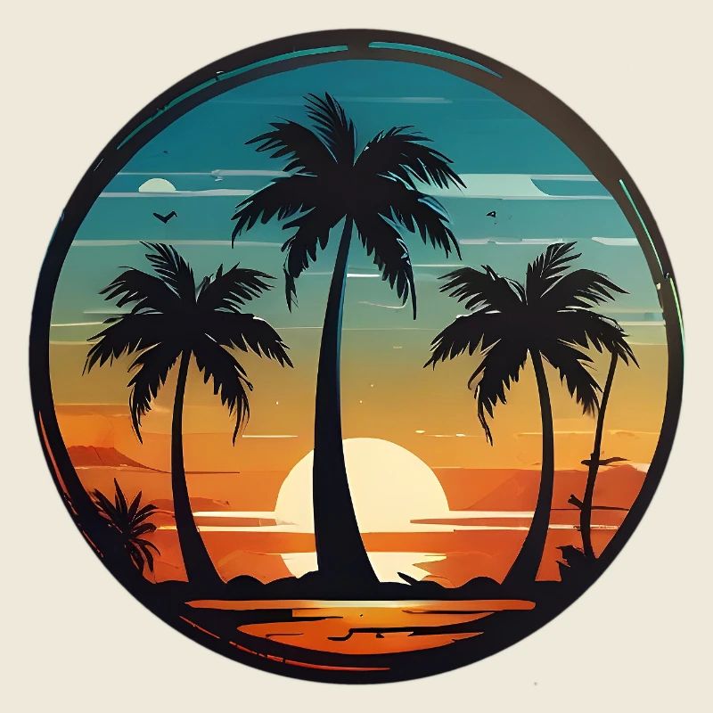 Palm trees about the West