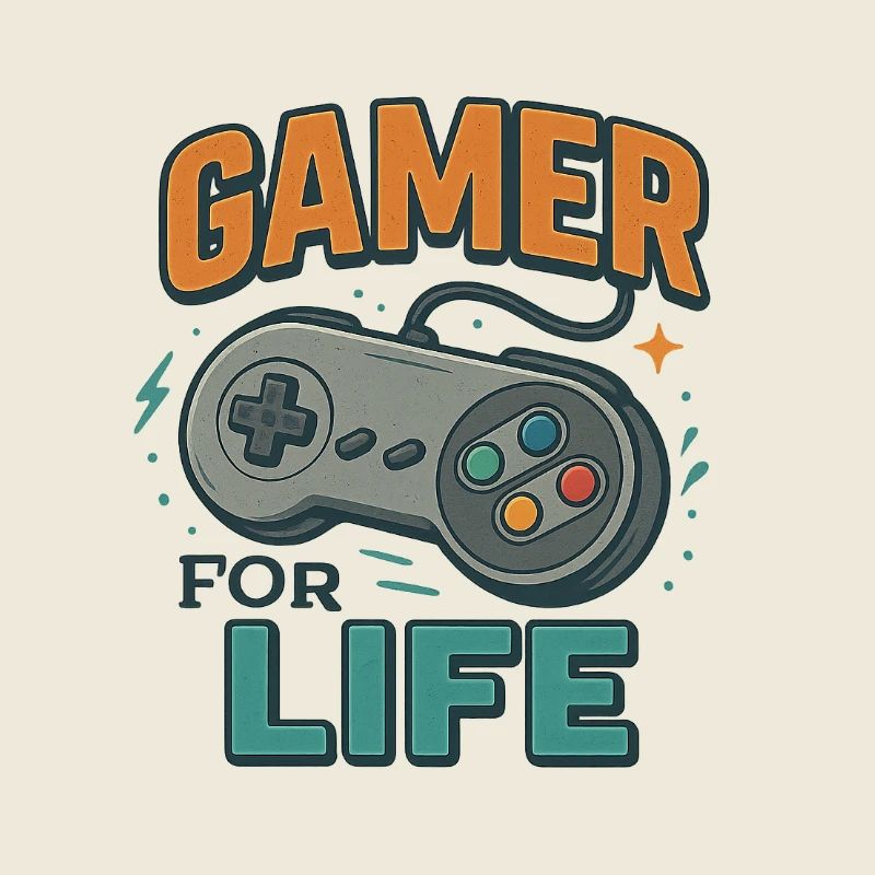 Gamer fürs Leben – Controller im Retro-Stil