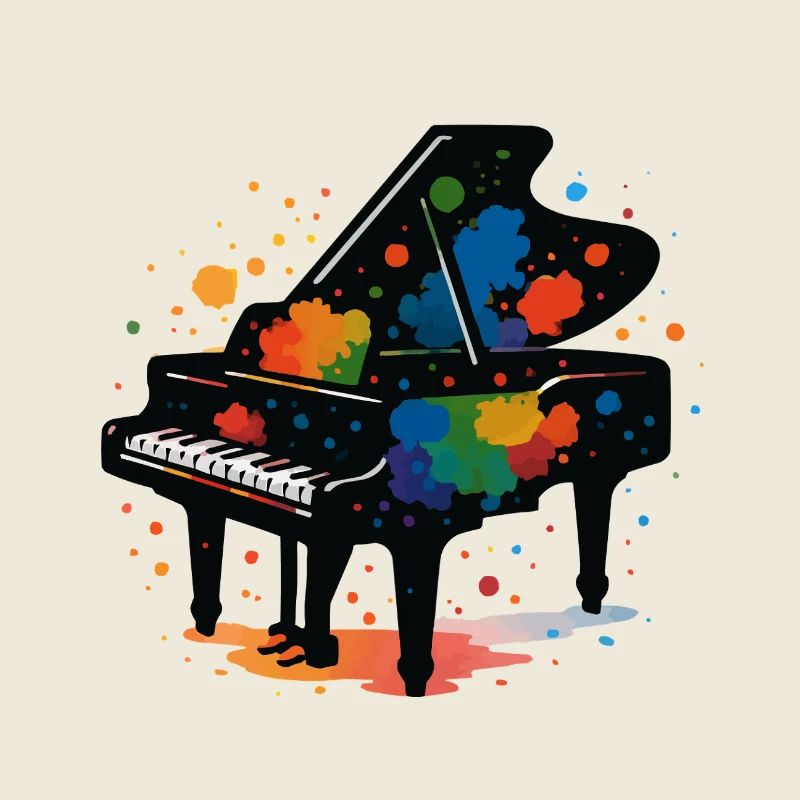 Éclaboussures de couleur de piano