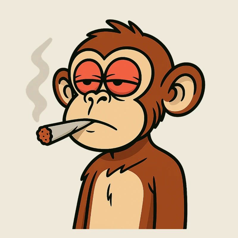 Chill Monkey - Stoner de conception de dessin animé drôle