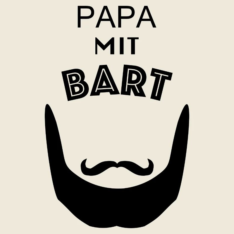 Papa mit Bart - Schwarz