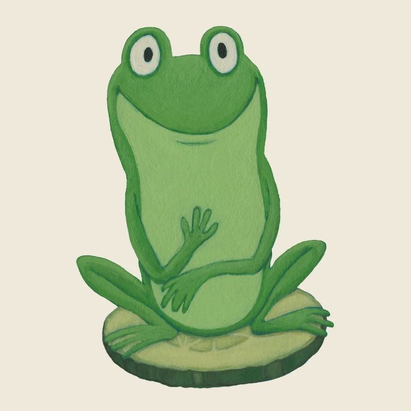 Frosch auf Gurke