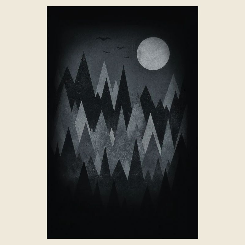 Scary Forest Art (Abstract triangles) Phone Case