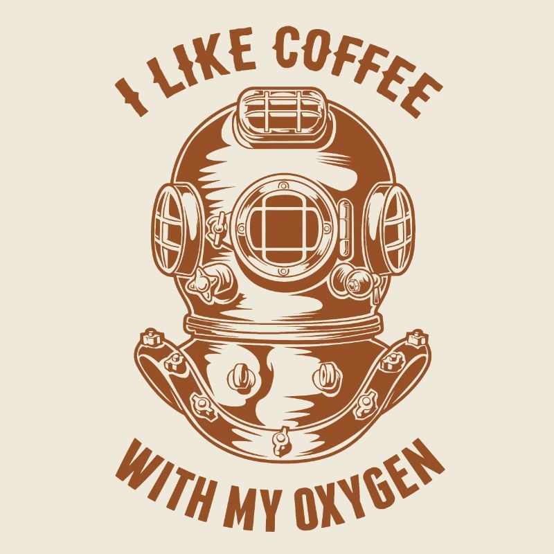 J’aime le café avec mon oxygène - Les plongeurs adorent le café