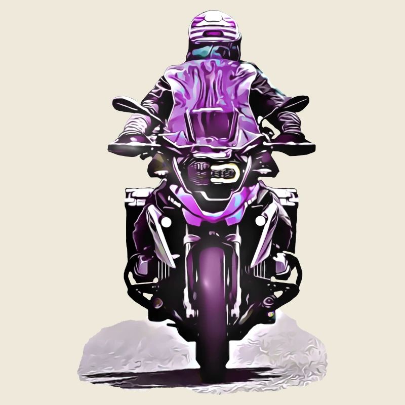GS motocycliste violet