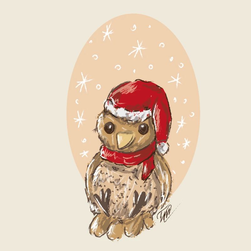 Weihnachtsvogel Spatz