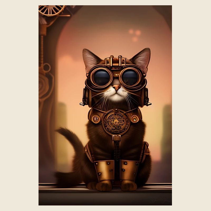 Chat Steampunk Style