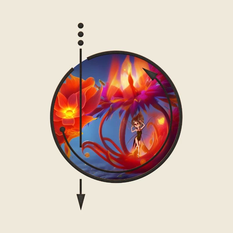 Die Blume des Feuers, die immer mit Fee blüht.