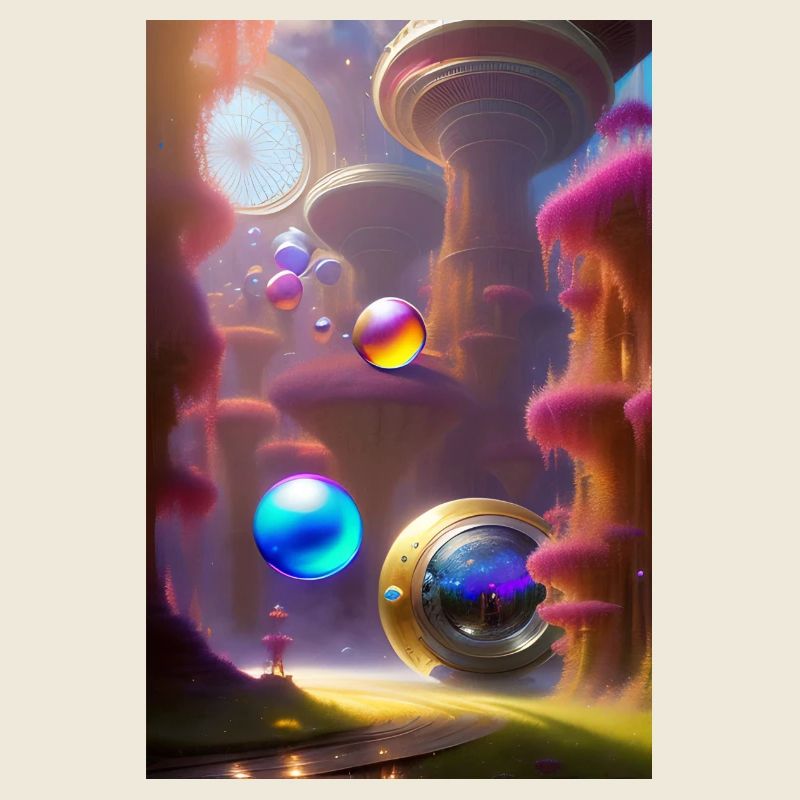 Bulles de savon colorées