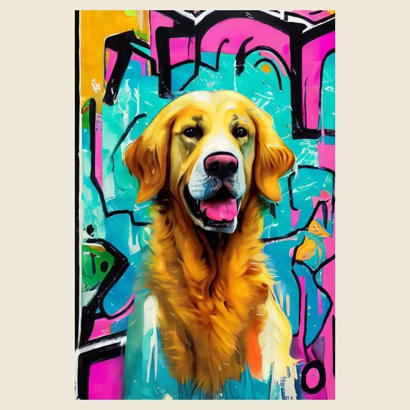Impression Pop Art, Moderne, Golden Retriever