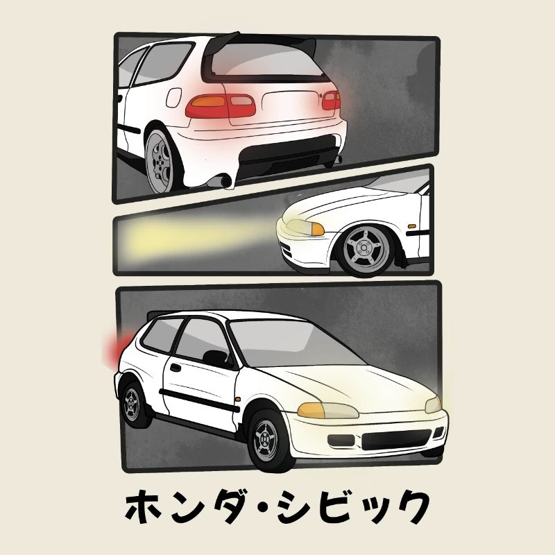 ARCTIC WHITE CAR COMIC / HATCHBACK