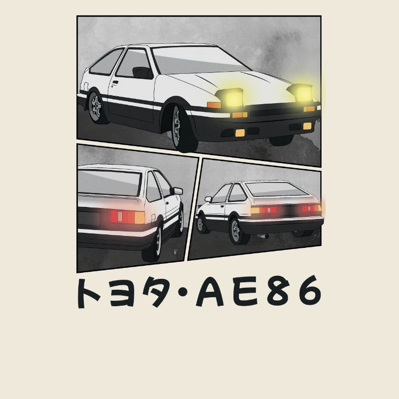 CAR COMIC / POP UP HEADLIGHTS HATCHBACK